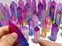 52 Pieces Aura Clear Quartz Point Clearance