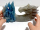 Unique Trolleite Stone Nine-tailed Fox Horse Head Carving