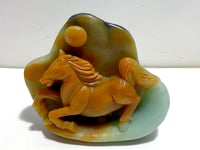 Unique Caribbean Calcite Horse Carving