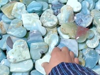 Beautiful Caribbean Calcite Heart Wholesale