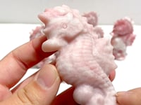 Pink Opal Seahorse Carving Wholesale