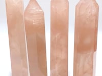 4 Pieces High Quality Large Madagascar Rose Quartz Tower Points
