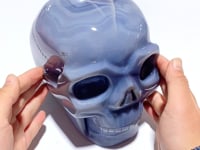 Large Geode Druzy Agate Skull