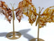 2 Pairs Fire Quartz Butterfly Wing Carving With Stand