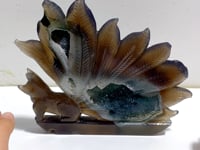 Geode Agate Druzy Nine-tailed Fox Carving #12