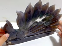 Geode Agate Druzy Nine-tailed Fox Carving #10