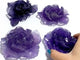 4 Pieces Beautiful Purple Fluorite Flower Carving #2