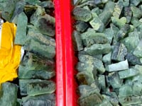 Natural Prehnite Tower One Side Raw Points Wholesale