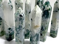 9 Pieces Large Druzy Moss Agate Point