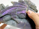 2 Pieces Labradorite Flying Dragon Castle Carving
