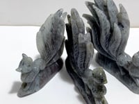 4 Pieces Labradorite Nine-tailed Fox Carving