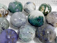 12 Pieces Moss Agate Spheres