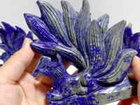 4 Pieces Lapis Lazuli Nine-tailed Fox Carving