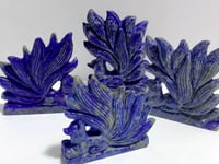 4 Pieces Lapis Lazuli Nine-tailed Fox Carving
