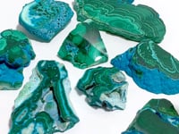 8 Pieces High Quality Beautiful Chrysocolla Mixed Malachite Slab Specimen #9