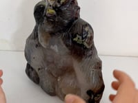 Unique Volcano Agate King Kong Ape Carving #6