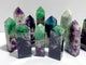 12 Pieces Feather Fluorite Four-Sided Tower Points