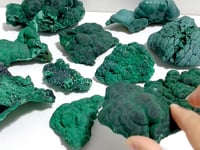 11 Pieces High Quality Raw Malachite Specimen