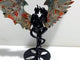 Africa Blood Stone Demon And Angel Wing Carving With Stand