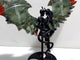 Africa Blood Stone Demon And Angel Wing Carving With Stand