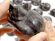 20 Pieces Silver Sheen Obsidian Sleeping Cat Carving