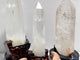3 Pieces Large Clear Quartz Points With Stand