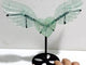 Unique Green Fluorite Heart Wing Carving With Stand
