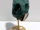 Unique Malachite Specimen Raw Bottom With Stand For Collection