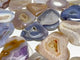 26 Pieces Geode Druzy Agate Heart