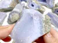 13 Pieces Geode Druzy Blue Chalcedony