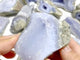 13 Pieces Geode Druzy Blue Chalcedony
