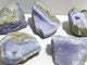 5 Pieces Geode Druzy Blue Chalcedony