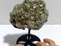 Natural Pyrite Mineral Specimen With Stand #A3
