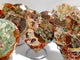 5 Pieces Large Money Agate Heart With Stand