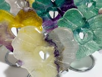 8 Pieces Rainbow Fluorite Heart With Stand