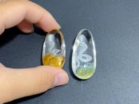 2 Pieces Snake Garden Quartz Inner Scene Carving