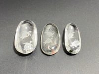 3 Pieces Beautiful Sea Turtle Garden Quartz Inner Scene Carving