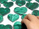 19 Pieces Malachite Heart