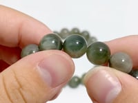 2 Pieces Green Rutile Quartz Cat Eye Flash Bracelets
