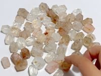 63 Pieces Mini Red Rutile Quartz Free Form Accessories For Jewelry Making DIY Pendant