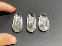 3 Pieces Beautiful Tree Garden Quartz Inner Scene Carving