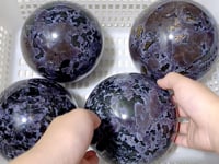 4 Pieces Large Indigo Gabbro Stone Spheres (Sea Freight Only)