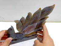 Beautiful Geode Agate Druzy Nine-tailed Fox Carving #21