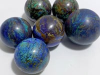 6 Pieces Azurite Mixed Malachite Spheres #2