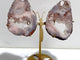 Geode Pink Amethyst Slab Butterfly Wing Carving With Stand