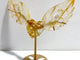 Golden Hematoid Quartz Fire Quartz Heart Wing Carving With Stand