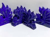 4 Pieces Lapis Lazuli Nine-tailed Fox Carving