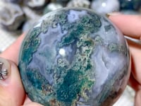31 Pieces Geode Druzy Moss Agate Spheres (Sea Freight Only)