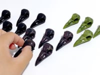 3 Types 5cm Crow Skull Carving Wholesale Garnet Black Obsidian