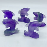 Purple Fluorite Dolphin Carving Wholesale -Wholesale Crystals